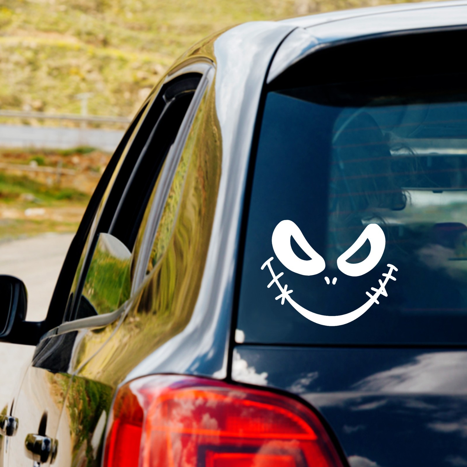 Monster Face Vinyl Decal Sticker Car Truck Halloween Scary Spooky