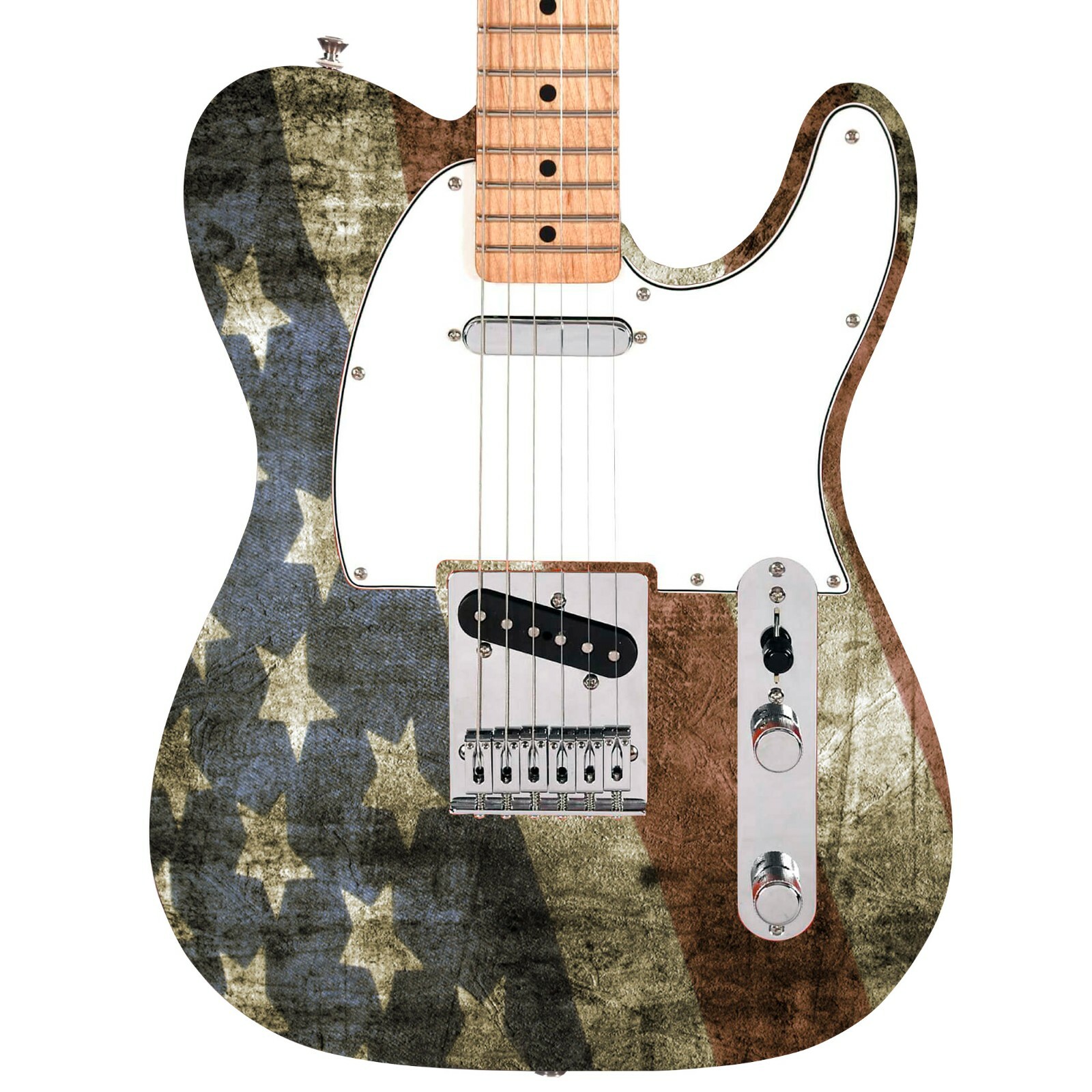 Guitar Skin Wrap Laminated Vinyl Sticker Decal for any Guitar USA Flag GS20
