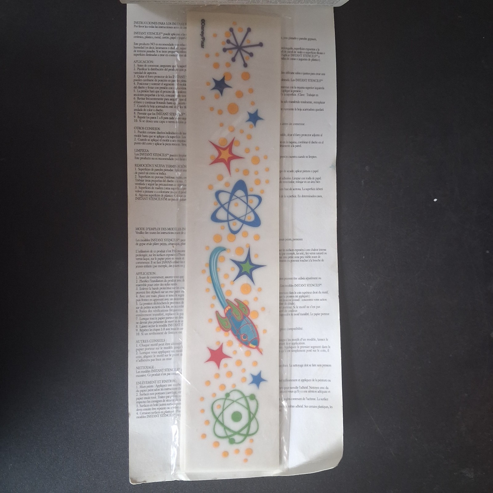 Vintage Disney Home Imperial Instant/Rub On Stencils Buzz Lightyear RARE Pattern
