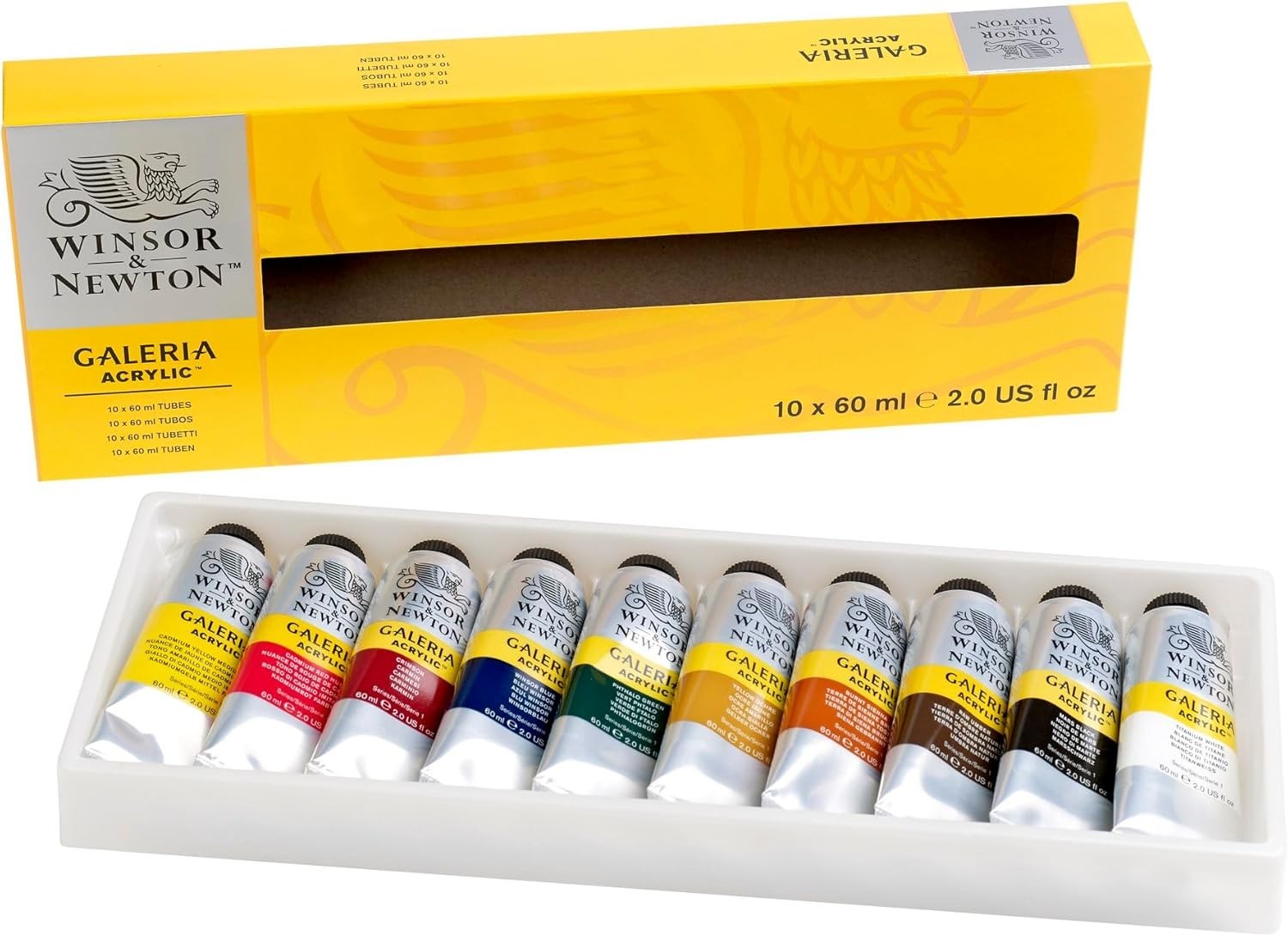 Galeria Acrylic Paint, 10 x 60ml 2–oz Tube Paint Set