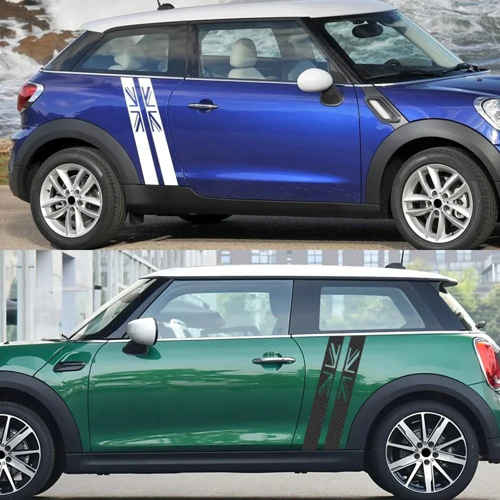 Aftermarket Union Jack Door Side Stripe Decal for Mini Cooper S (R55, R56, F55,