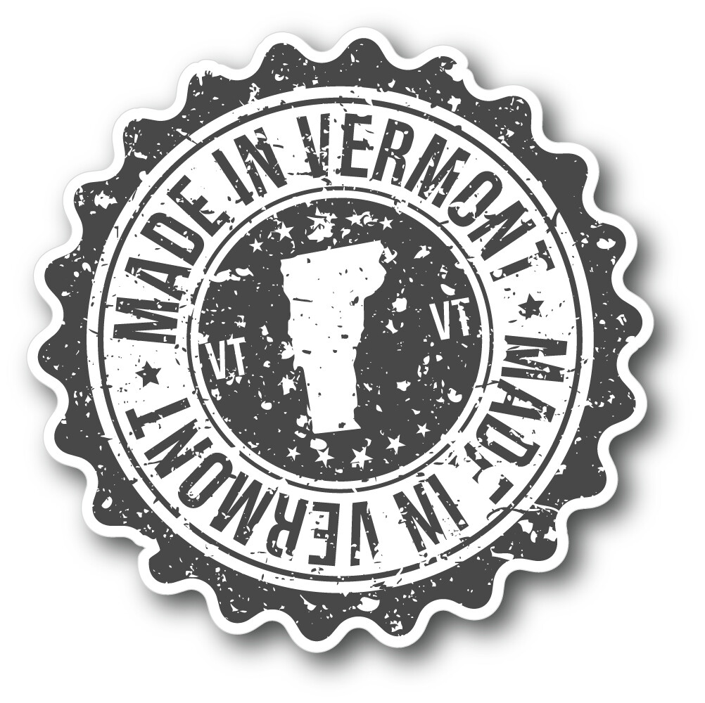 Made In Vermont USA State Vintage Grunge Vinyl Sticker Decal