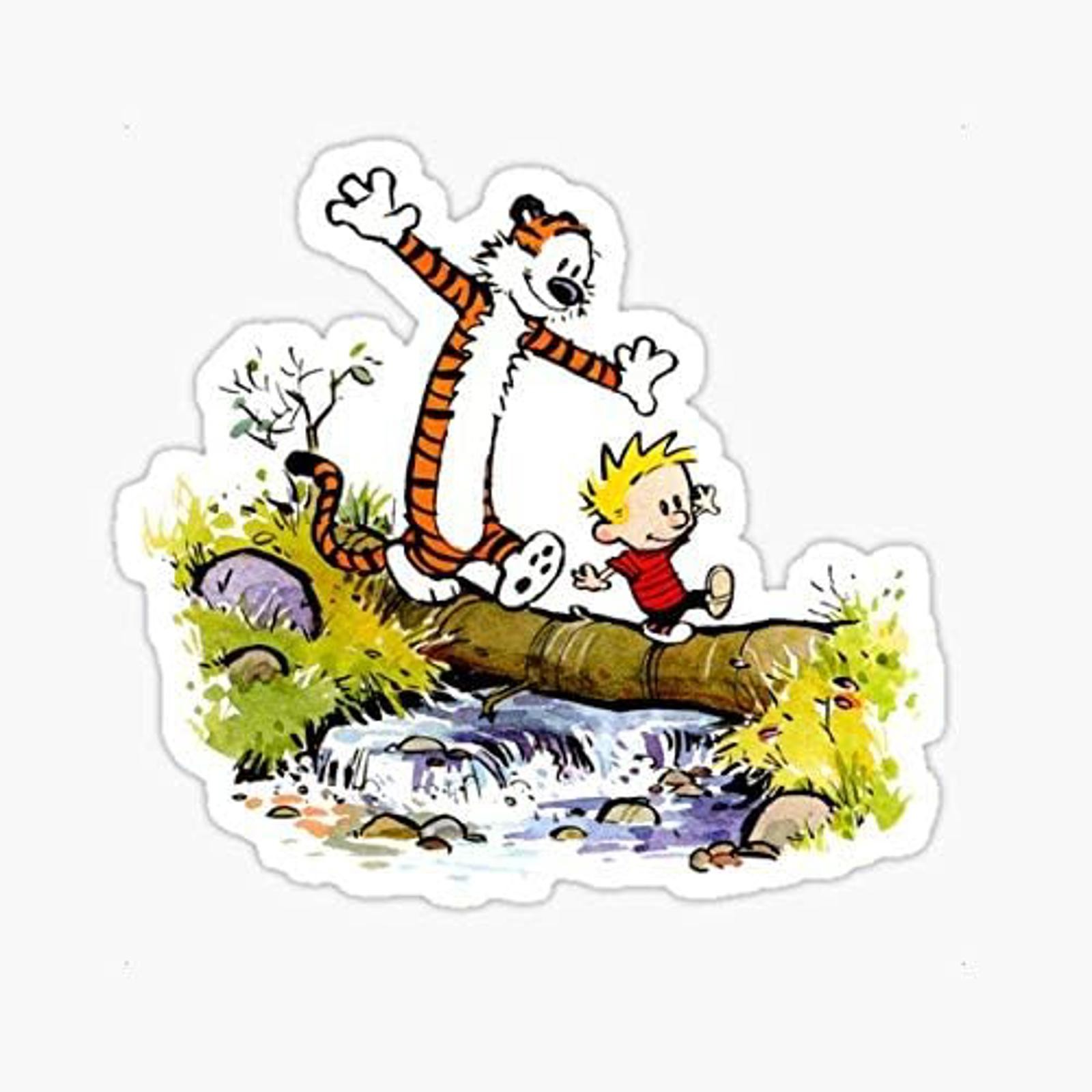 5" Calvin and Hobbes Bill Watterson Vinyl Bumper Sticker