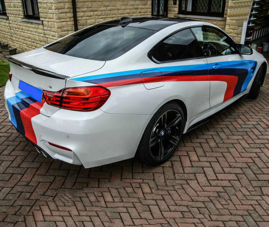 Graphics Tricolor M Performance Sticker For BMW M4 M5 Racing Stripe Bumper Decal