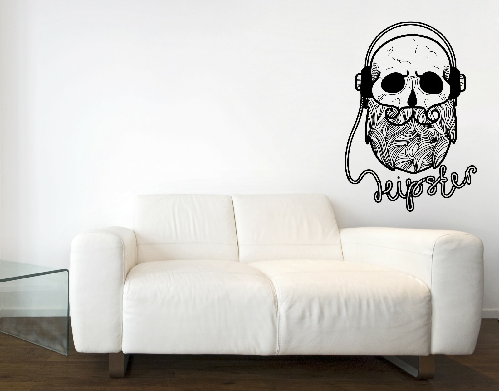 Wall Vinyl Decal Sticker Barber Shop Logo Hipster Fashionable Man (n1594)