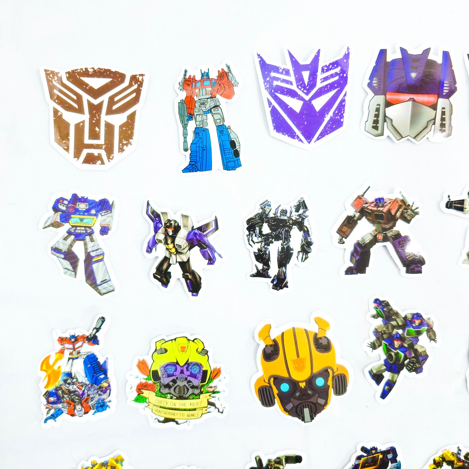 Transformers Sticker Lot 49Pc 2" Autobots Decepticons Vinyl Decals Laptop Art