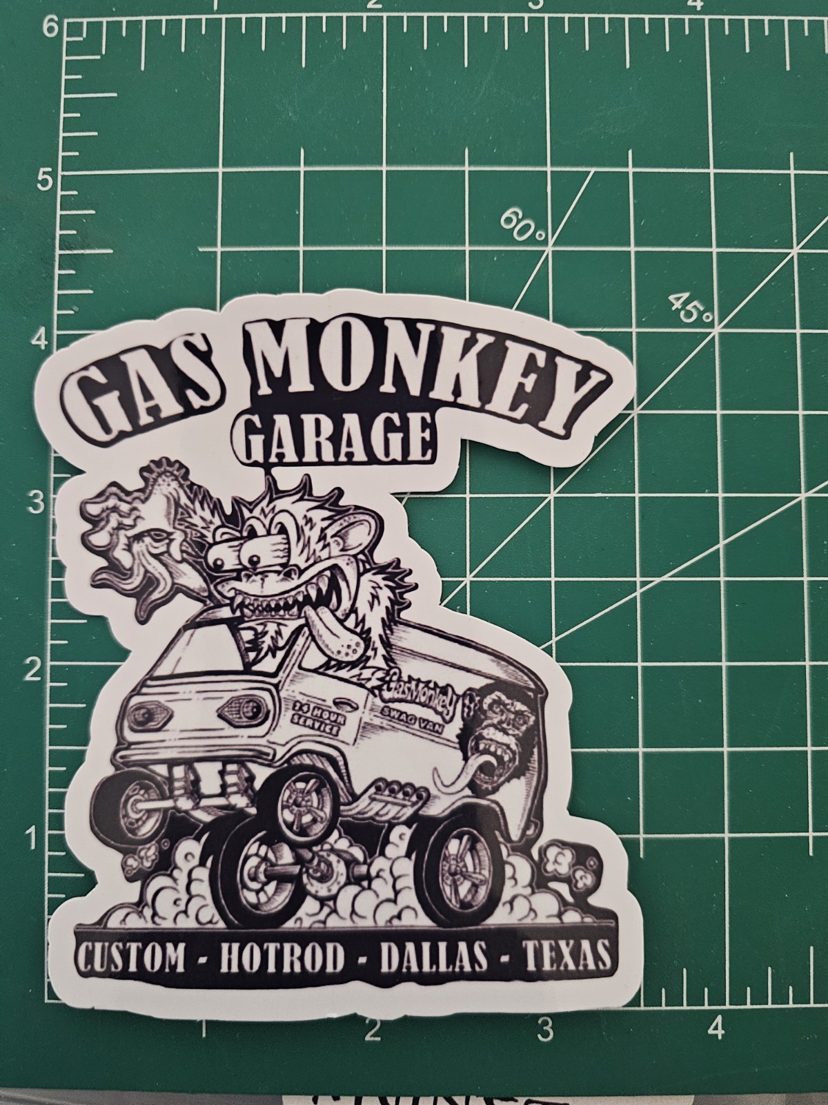 Monkey Garage Van Sticker