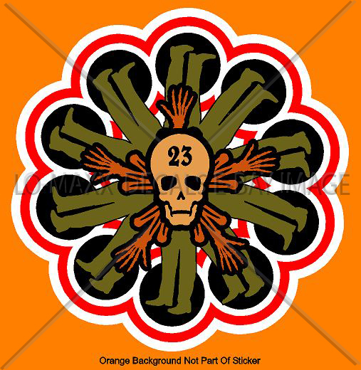 Skull Number 23 Custom Graphic Design Various Sizes Printed Vinyl Sticker