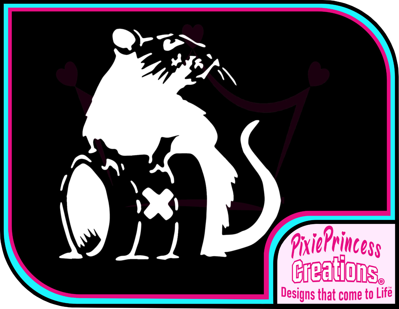 Banksy Rat Waste A Vinyl Sticker Wall Art Poster Car Van Home Decor Room Decal