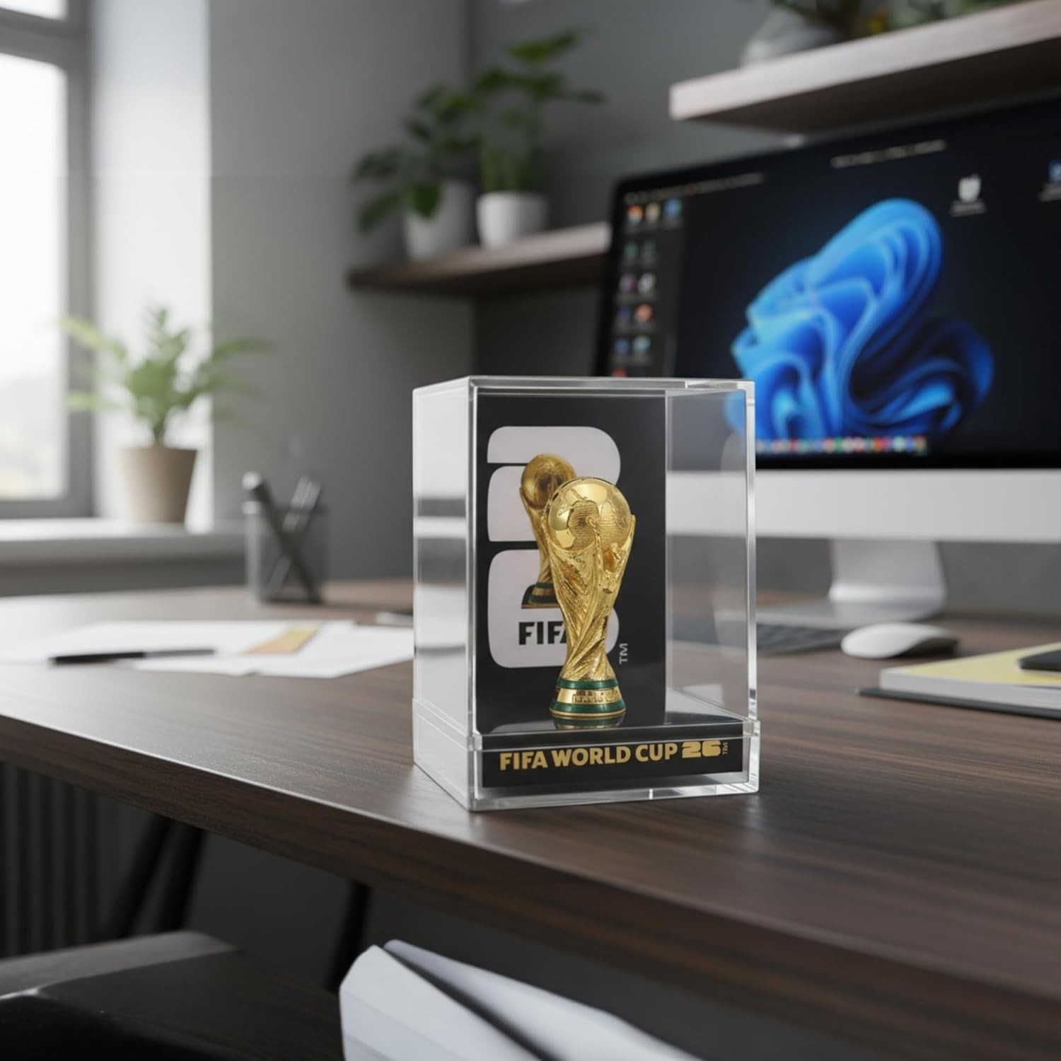 Official FIFA World Cup 2026 Trophy Replica with Acrylic Display Case