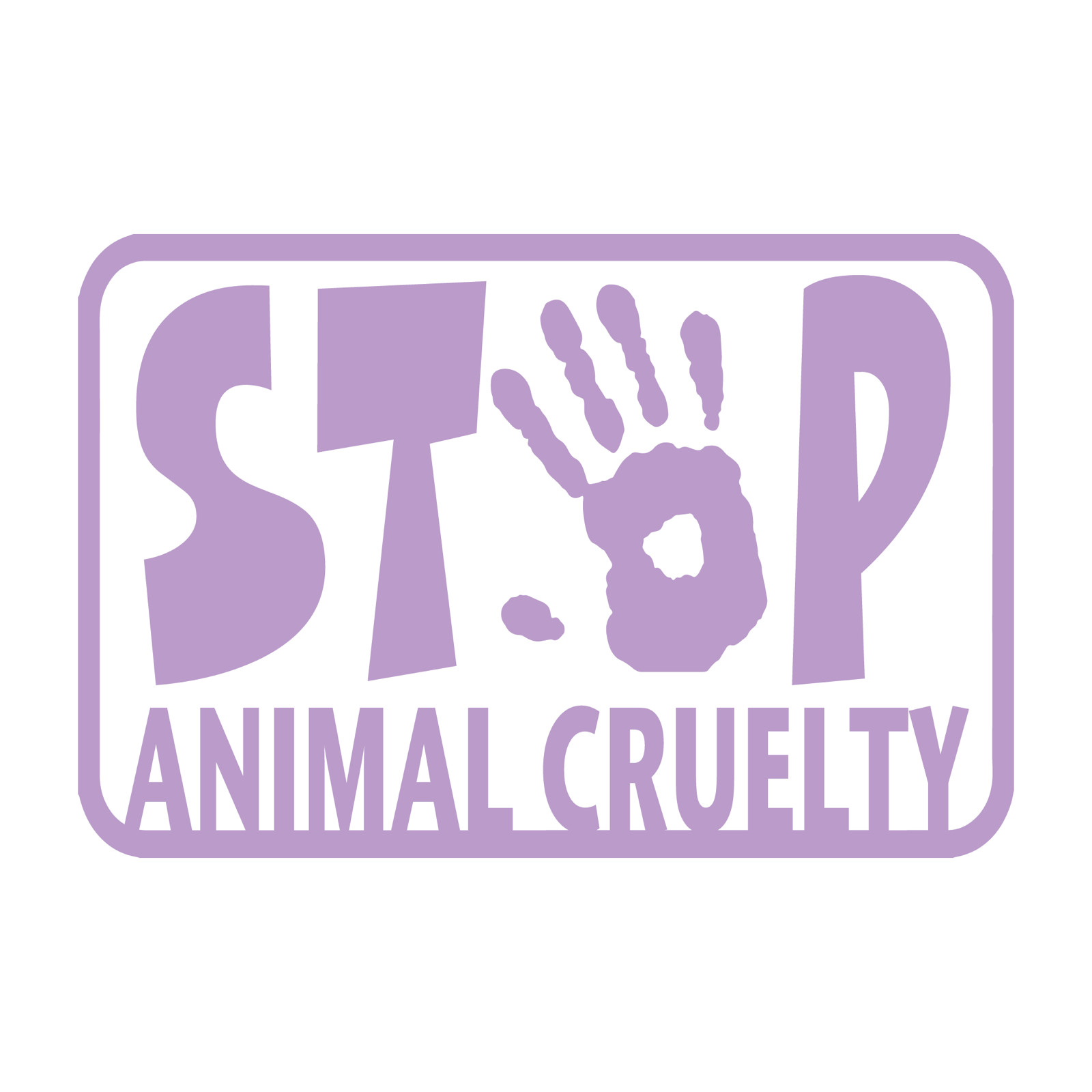 Stop Animal Cruelty Die cut decals Made In USA Multiple Colors Fast shipping!