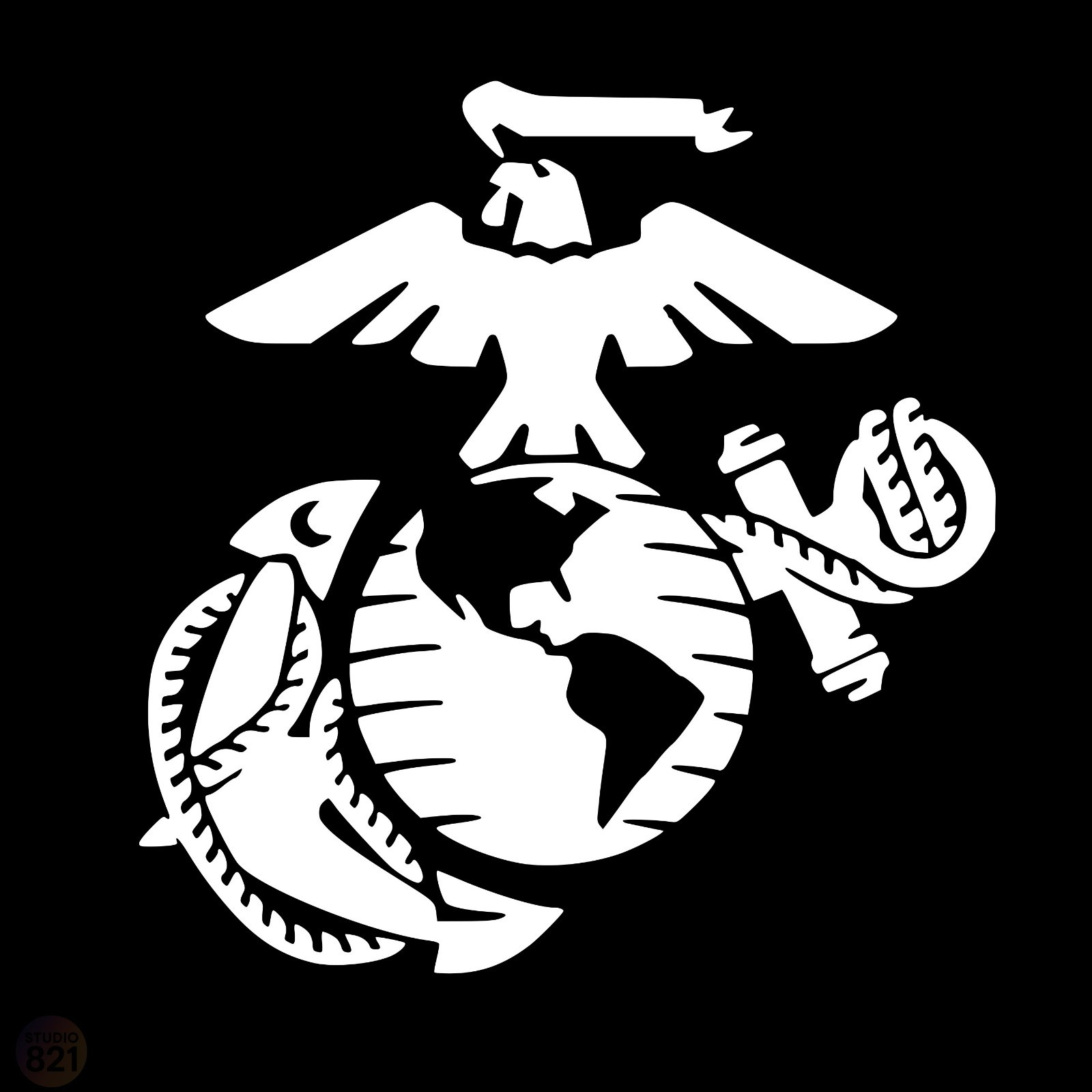 USMC Marine Corps Emblem Decal – US Marines Vinyl Sticker for Car Truck Window