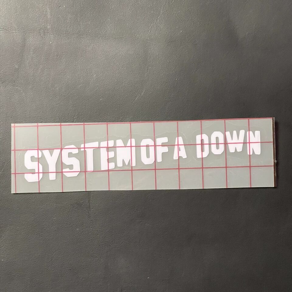 System Of A Down Car Decal Vinyl Glossy Band Logo Bumper Sticker Nu Heavy Metal