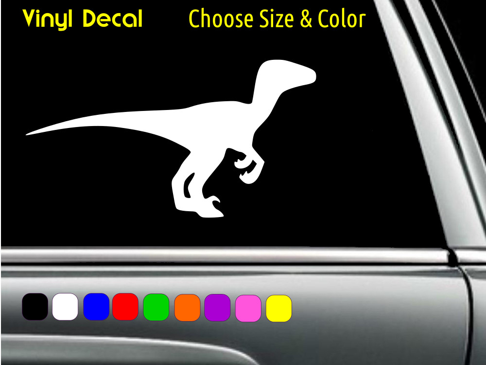 Velociraptor Jurassic Park World Decal Laptop Window Sticker CHOOSE SIZE COLOR