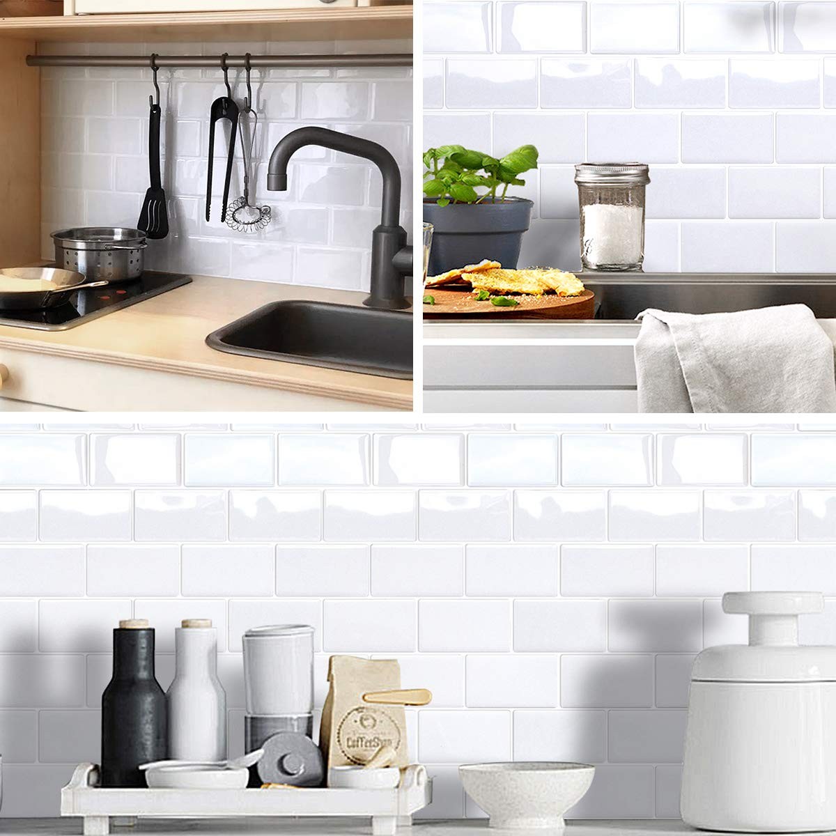 Peel and Stick Backsplash for Kitchen: Self Adhesive Wall Tiles for Bathroom …