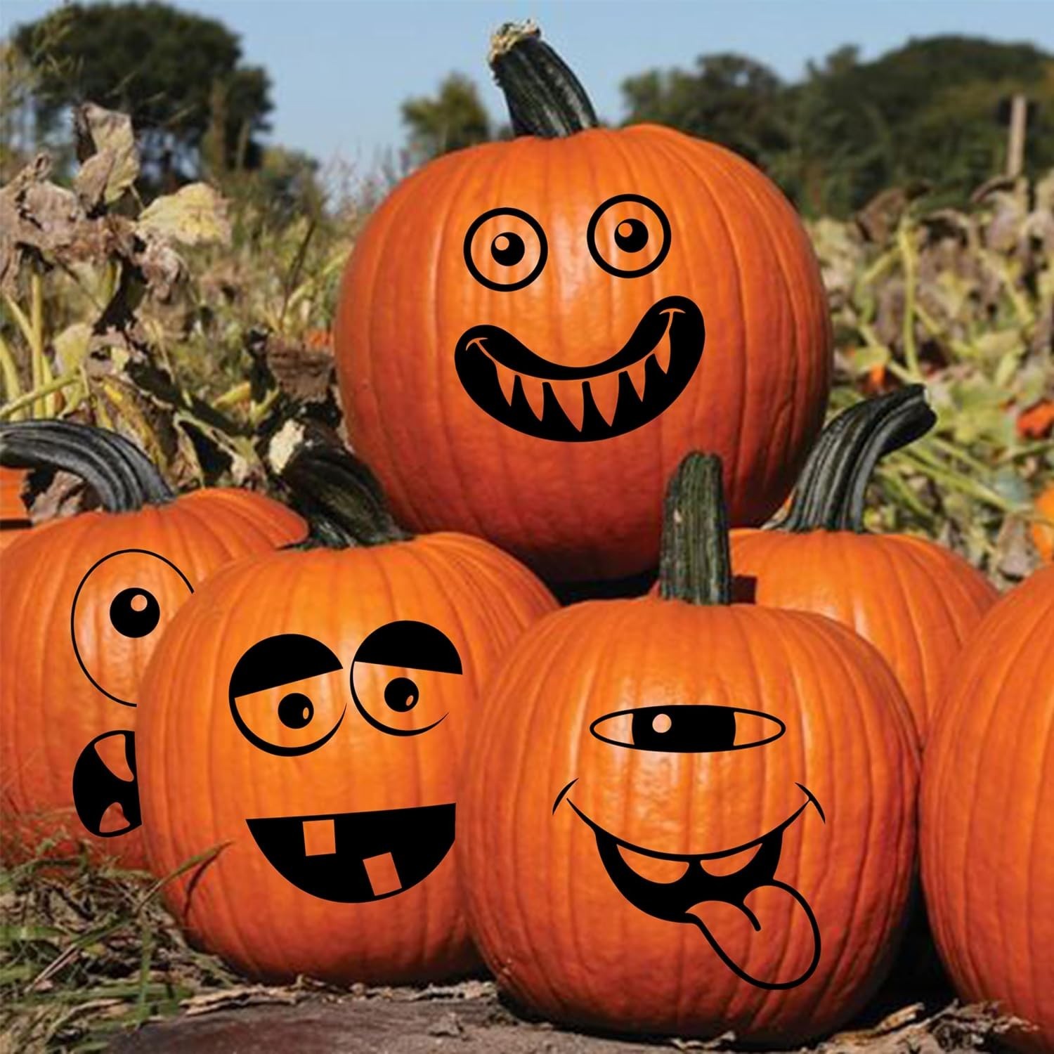 30 Pcs Halloween Monster Faces Stickers Vinyl Decals DIY Craft Vinyl Art Stic…