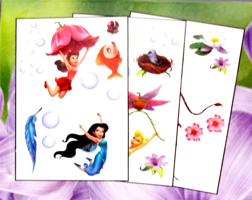 DISNEY FAIRIES Tinkerbell & Friends 48 REMOVABLE WALL STICKERS NEW FREE SHIP