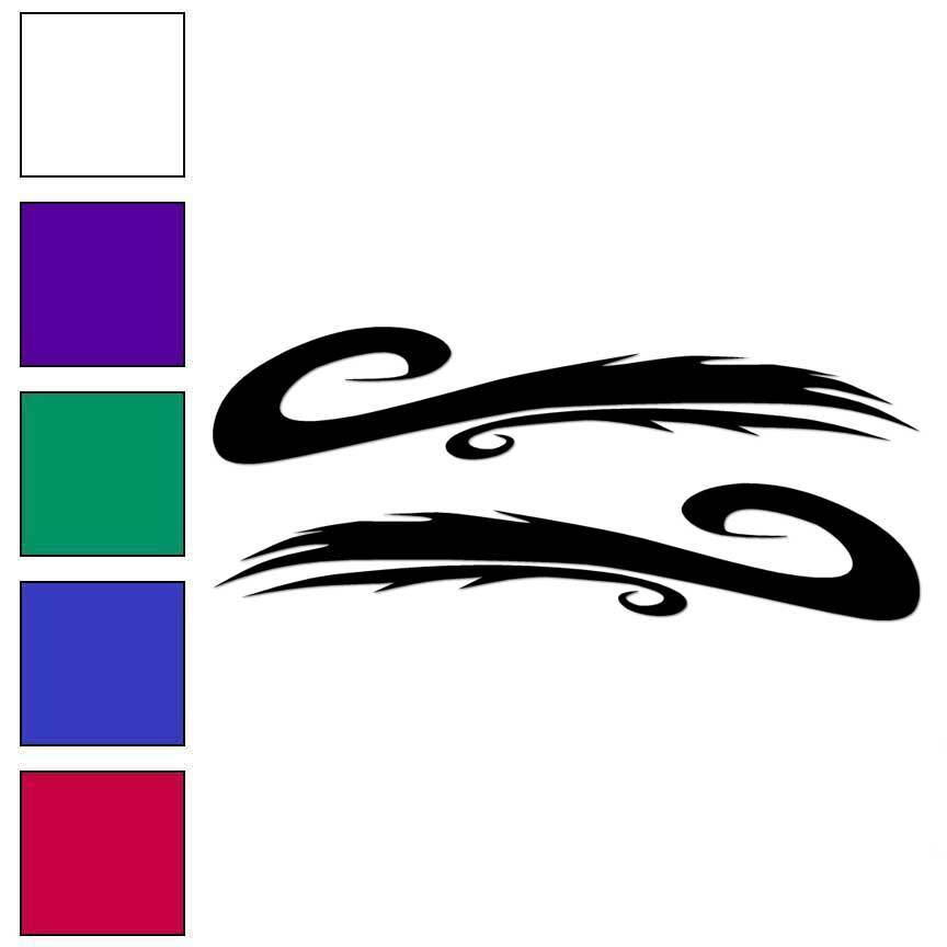 Pinstripe Pair Set, Vinyl Decal Sticker, Multiple Colors & Sizes #7430