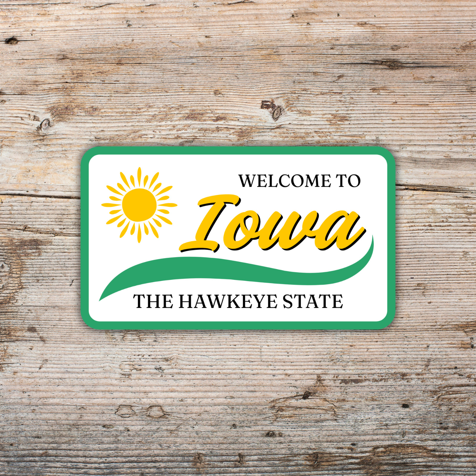 Welcome to Iowa Sticker The Hawkeye State Vinyl Decal Waterproof Travel