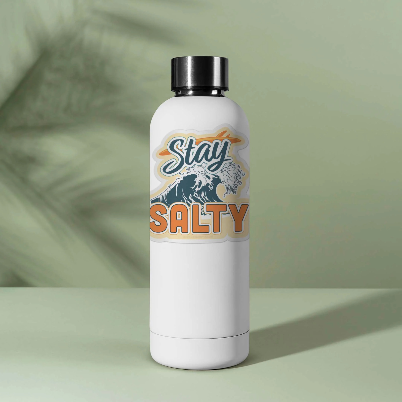 Stay Salty Surfing Sticker – Beach Decal for Laptop & Water Bottle