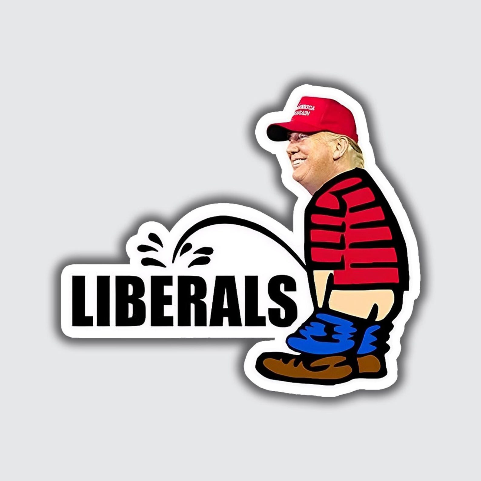 Funny Political Liberals Vinyl Sticker Decal 3×3.5" Waterproof Car Laptop USA