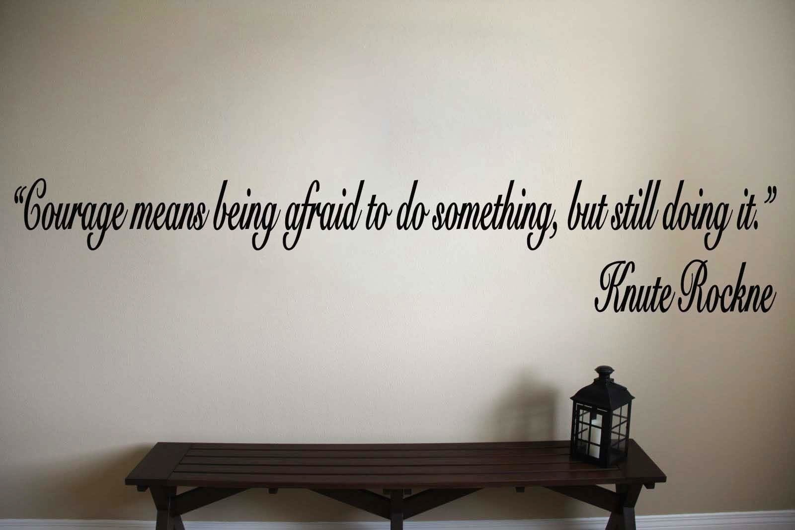 Knute Rockne Notre Dame Courage Football Quote Vinyl Wall Sticker Decal (b)