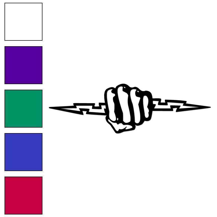 Lightning Bolt Fist Zeus, Vinyl Decal Sticker, Multiple Colors & Sizes #6354