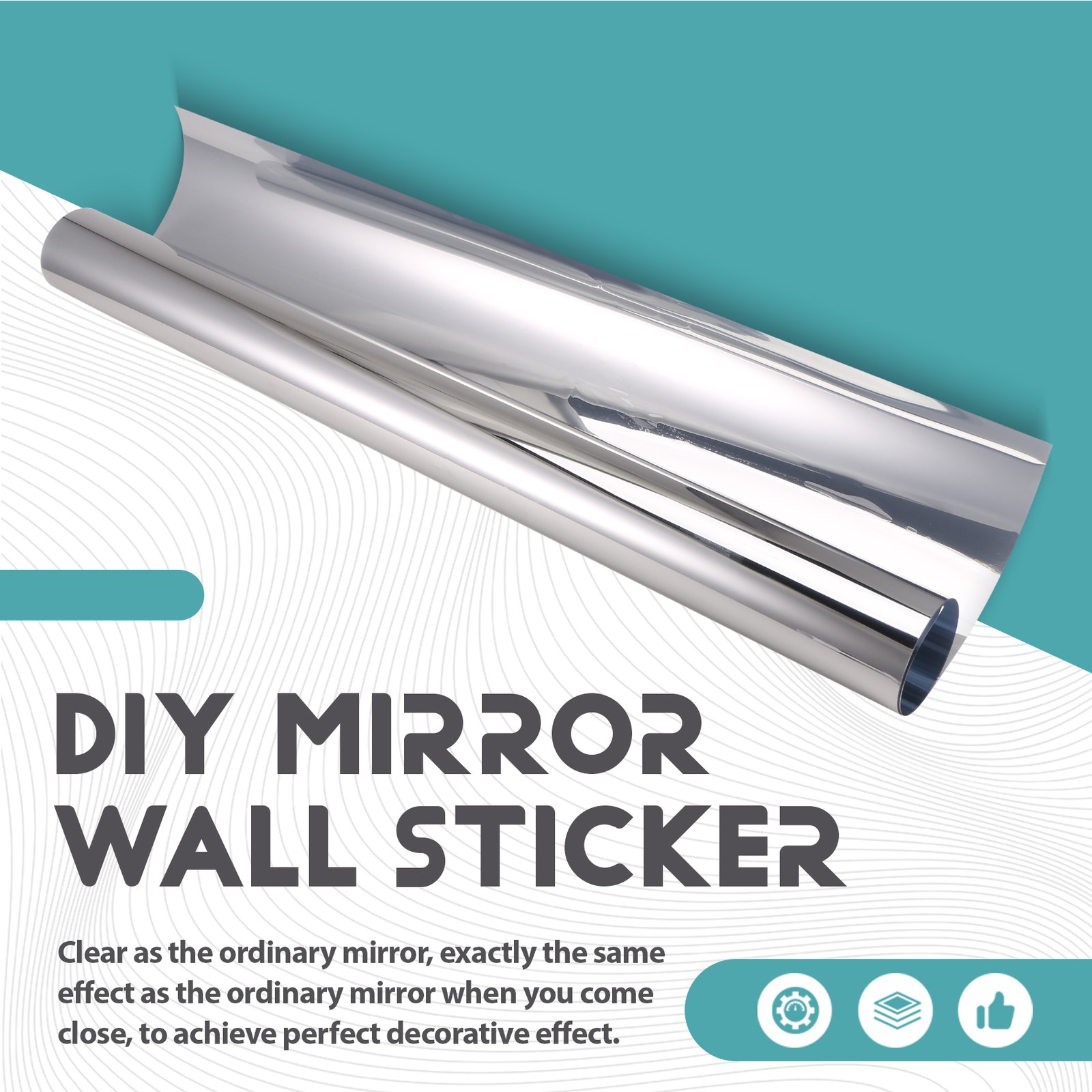 Wall Sticker Rectangle Self Adhesive Room Decor High Quality Furniture2765