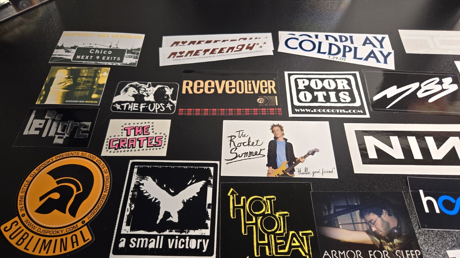 34 X Rock Band Logo Stickers Decal Lot Punk Music Vinyl Heavy Metal Car Bumper