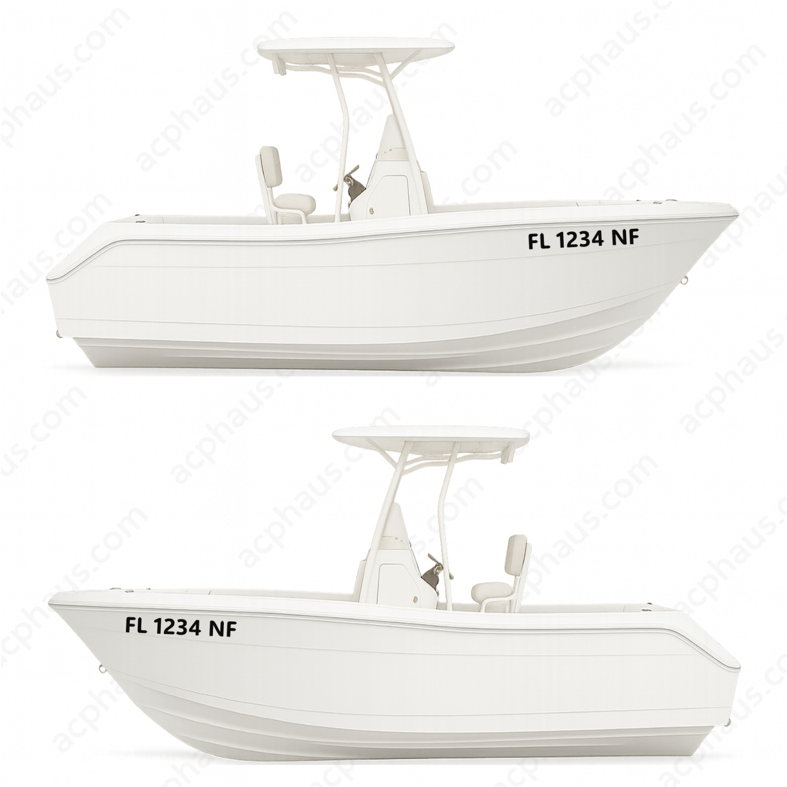 Boat Registration Numbers Decals – Custom ORACAL 751C Vinyl – Right & Left Set
