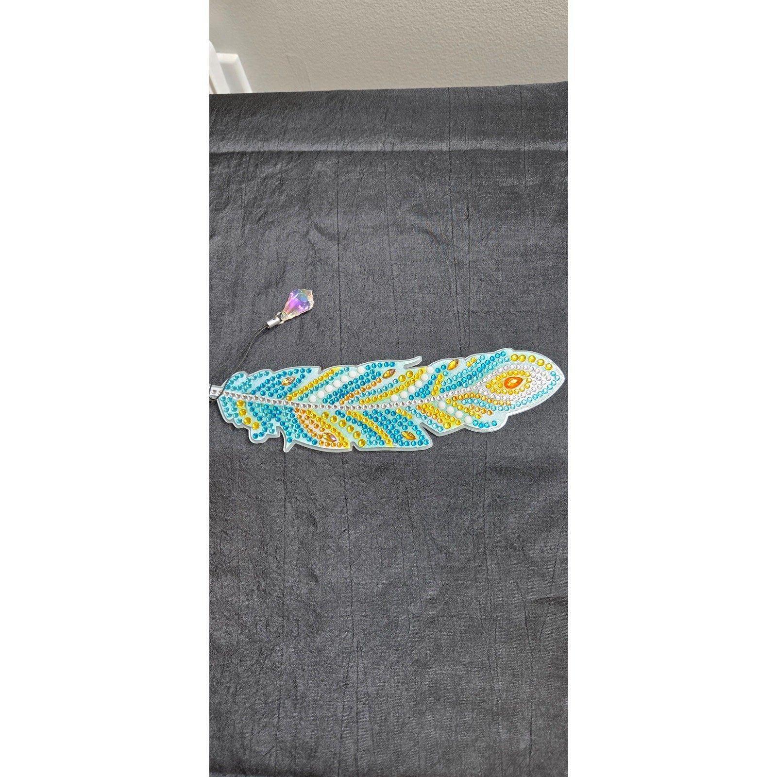 Diamond Painted Feather Bookmarks