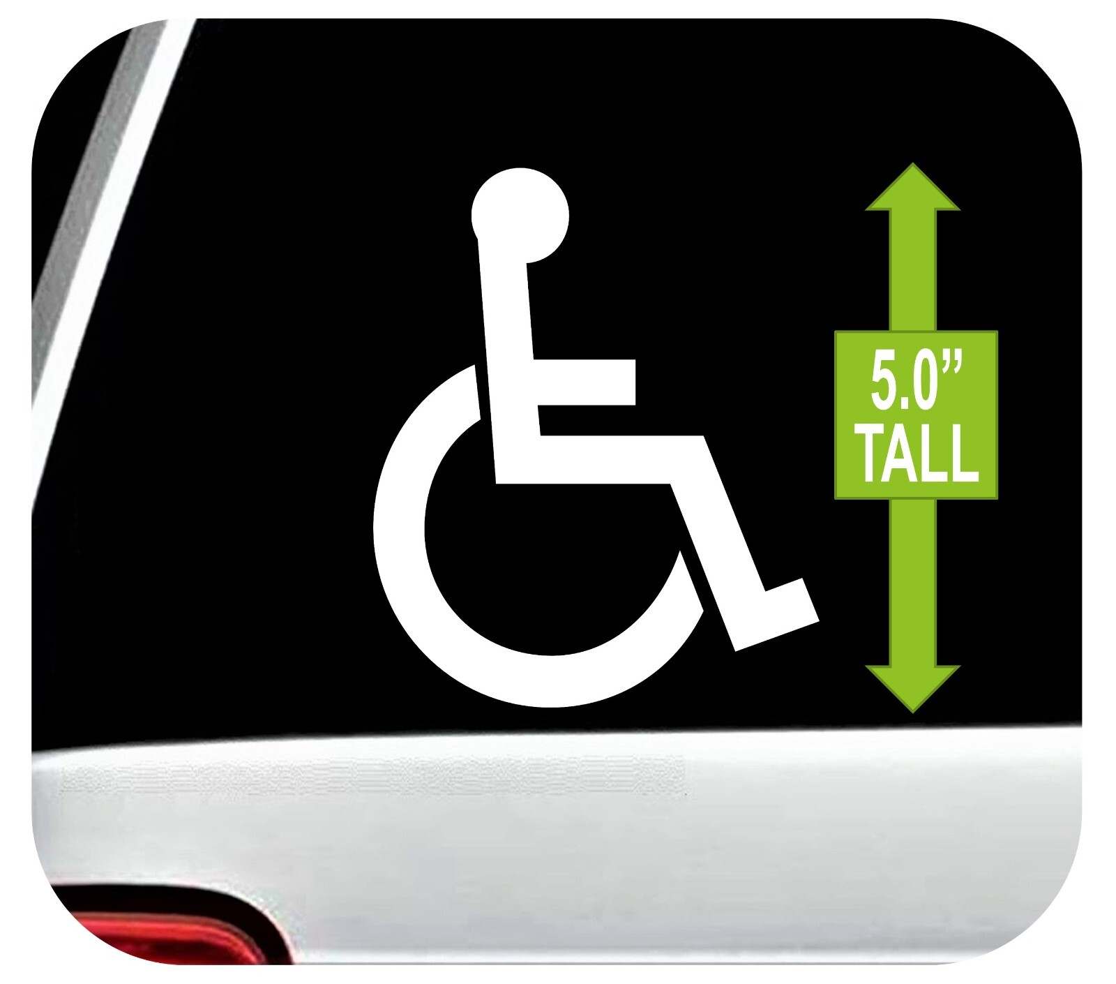Handicap Wheelchair Symbol Vinyl Decal, Wheelchair Disabled Sticker for Car Wind