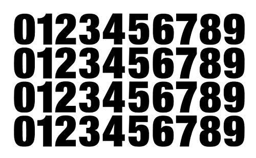 0-9 Reflective Numbers Black Sticker Vinyl Decals CHOOSE 1"-12" Set Of 40 (RV2)