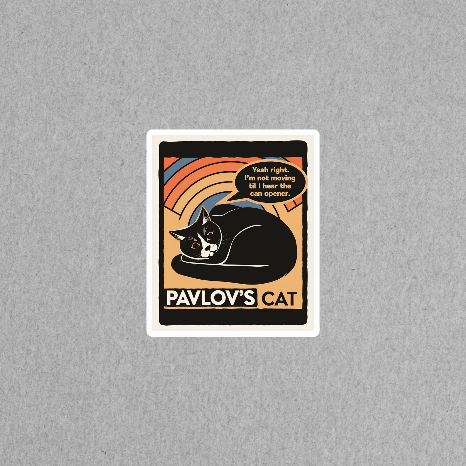 Pavlov's Cat Funny Psychology Sticker for Science & Cat Lovers #5963