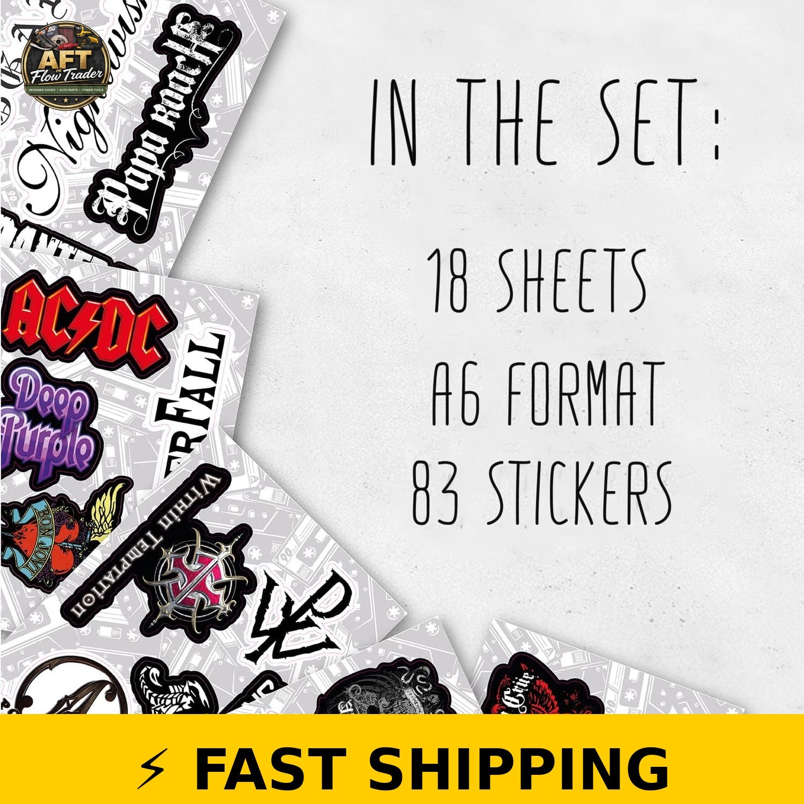 BulbaCraft Rock Band Stickers – Heavy Metal Vinyl Decals