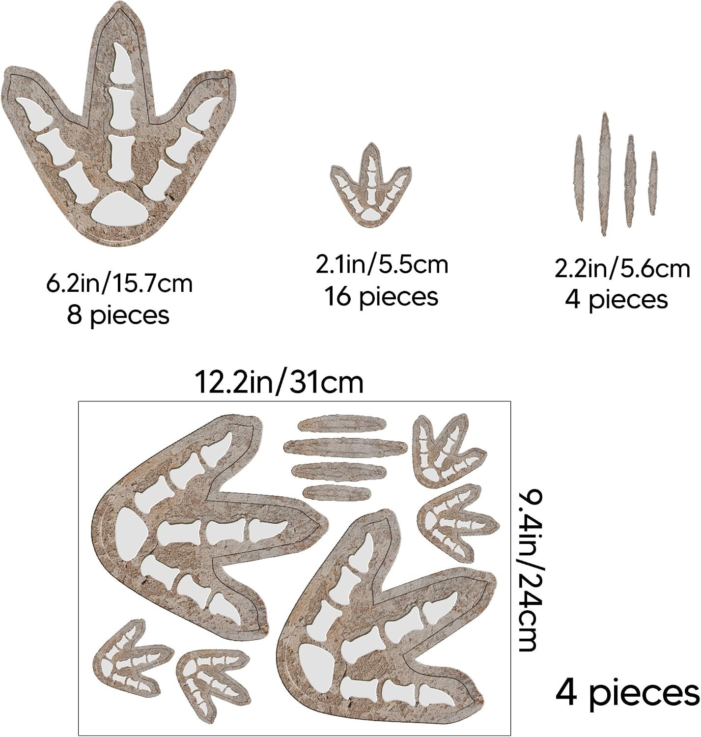 Removable Dinosaur Wall Stickers, Glow in The Dark Decals