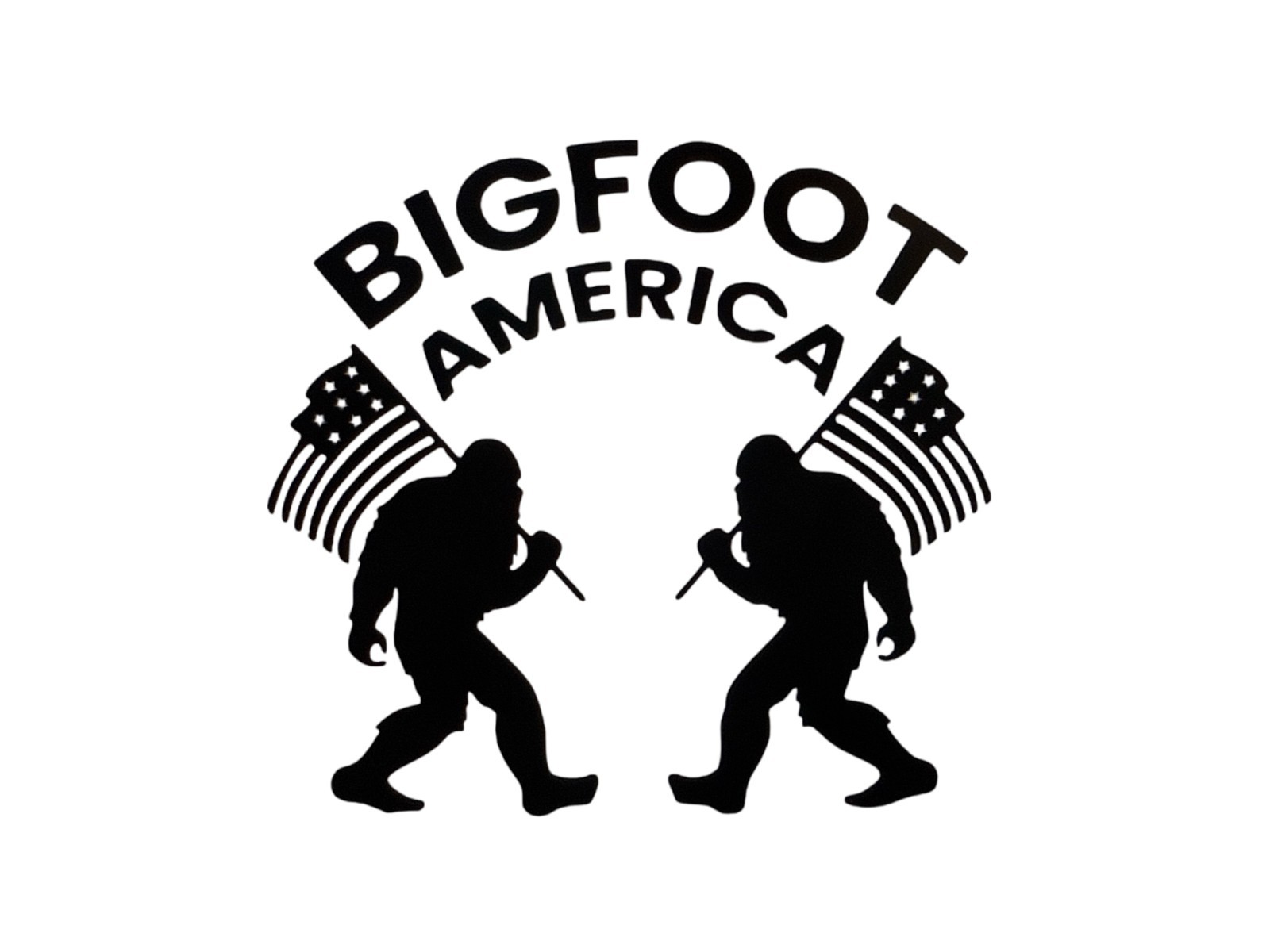 Bigfoot America decal vinyl decal for cars trucks laptop most smooth surfaces