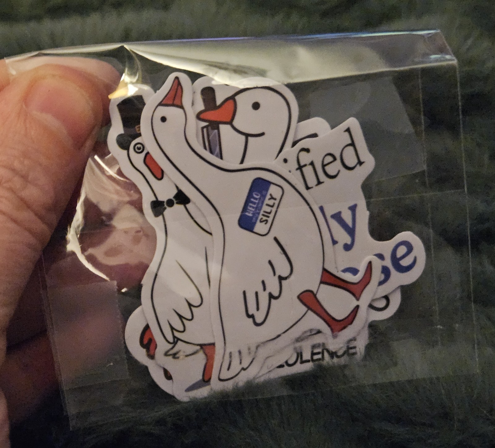 Certified Silly Goose Stickers Funny Decals Gag Gift Jam Band Slaps 4 Set NEW!🪿