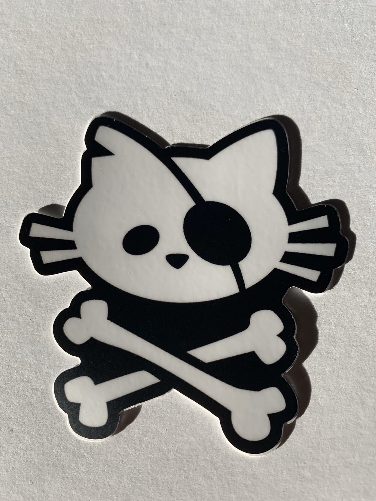 Pirate Cat Sticker ~ Water Bottle ~ Laptop ~ Tumbler ~ Vinyl Jolly Roger Decal