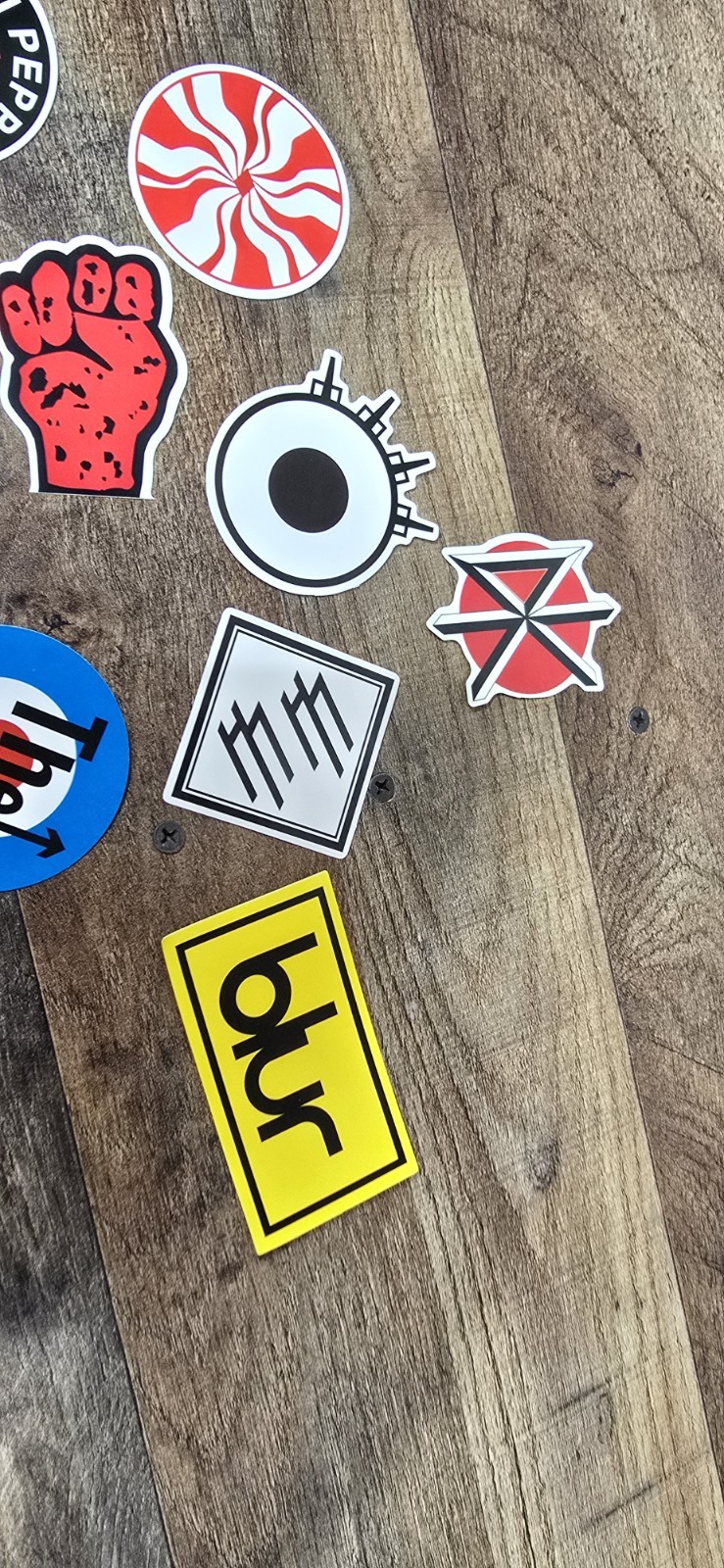 16 Vinyl Band Sticker Lot Rock/Metal/Pop/Classic Rock U2 The Who 5FDP