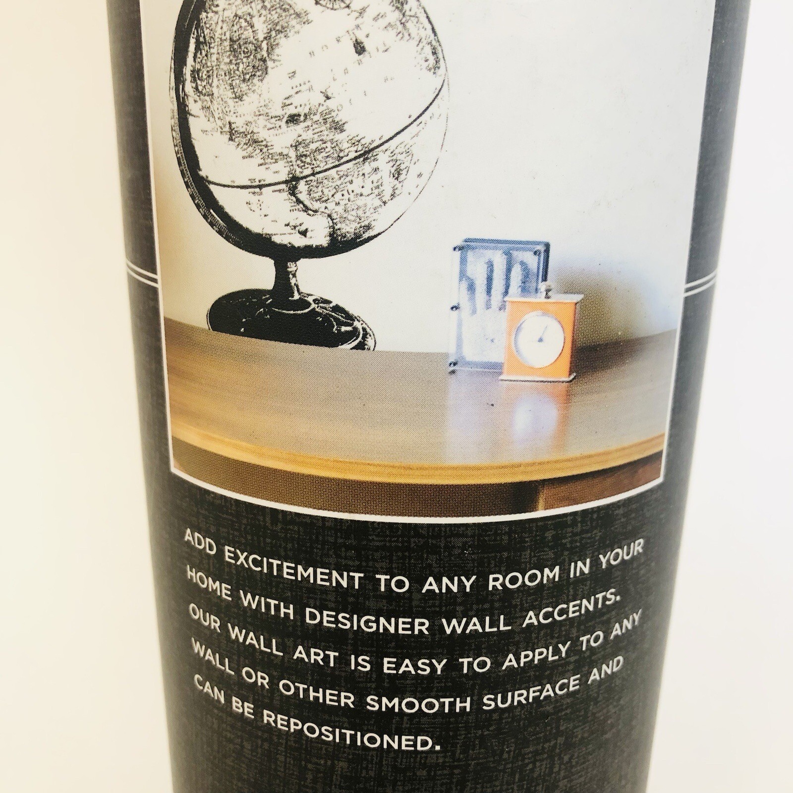 Die Cuts With A View Globe Silhouette Peel & Stick Wall Art, Black 24×12”