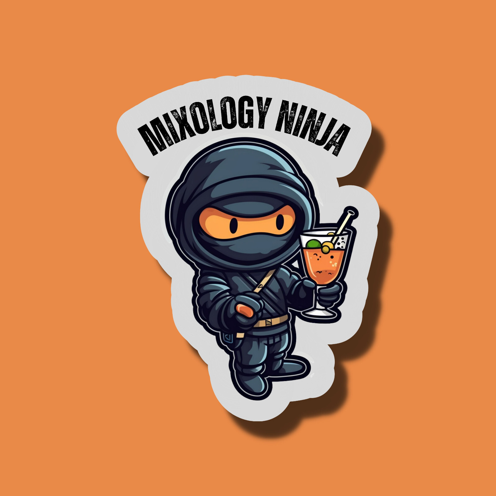 Mixology Ninja Bartender Funny Beverage 4" Vinyl Laminated Sticker Decal