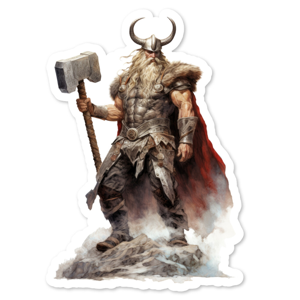 Thor Vinyl Sticker, Scrapbooking, Laptop, Water Bottle, Collectible, 2 sizes