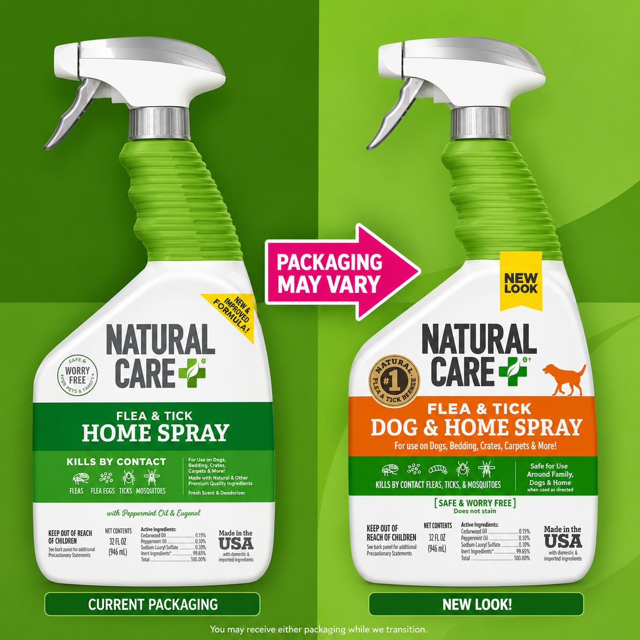 Natural Care Plus Flea & Tick Home Spray 32oz Plant Based