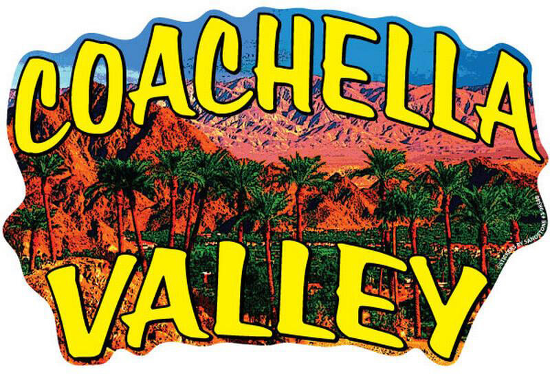 Coachella Valley Landscape – Postcard Sized Vinyl Sticker 6" x 3.75"
