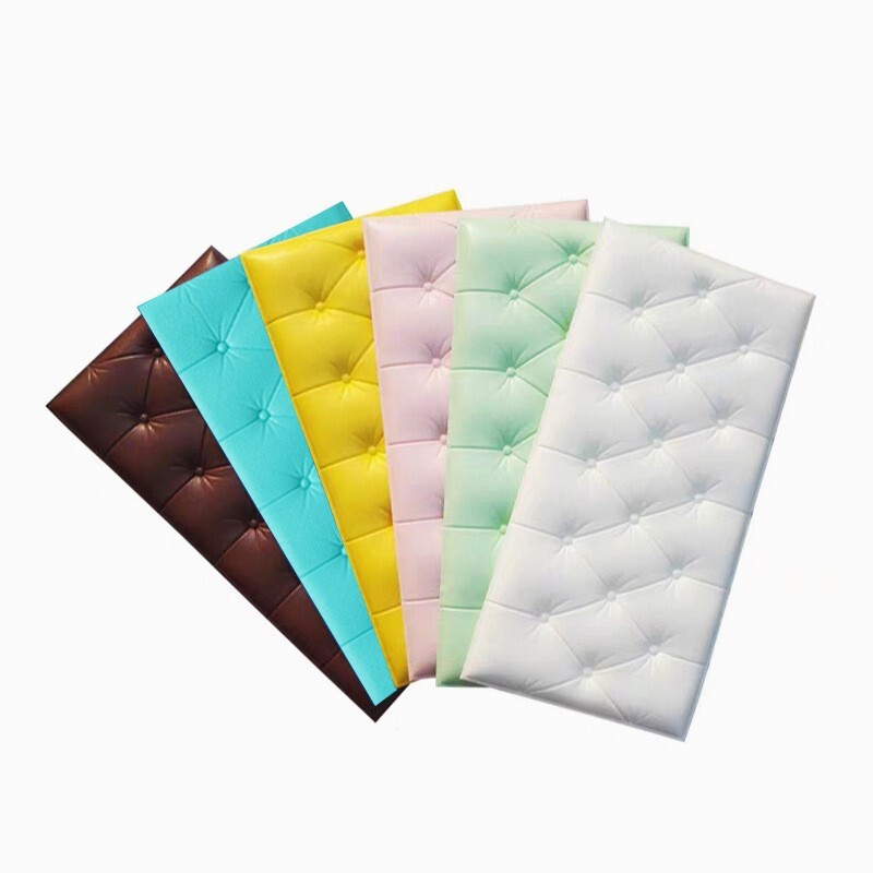 6 pcs 3D Solid Wall Sticker Children's Room Soft Wallpaper Self-Sticking