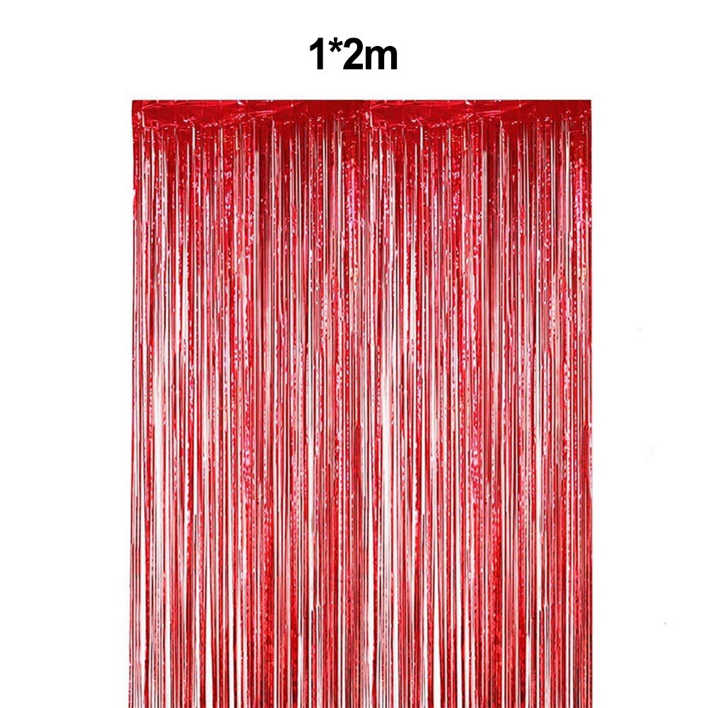 Multi Color 2m Thick Rain Silk Curtain for Party Background Wall Decoration