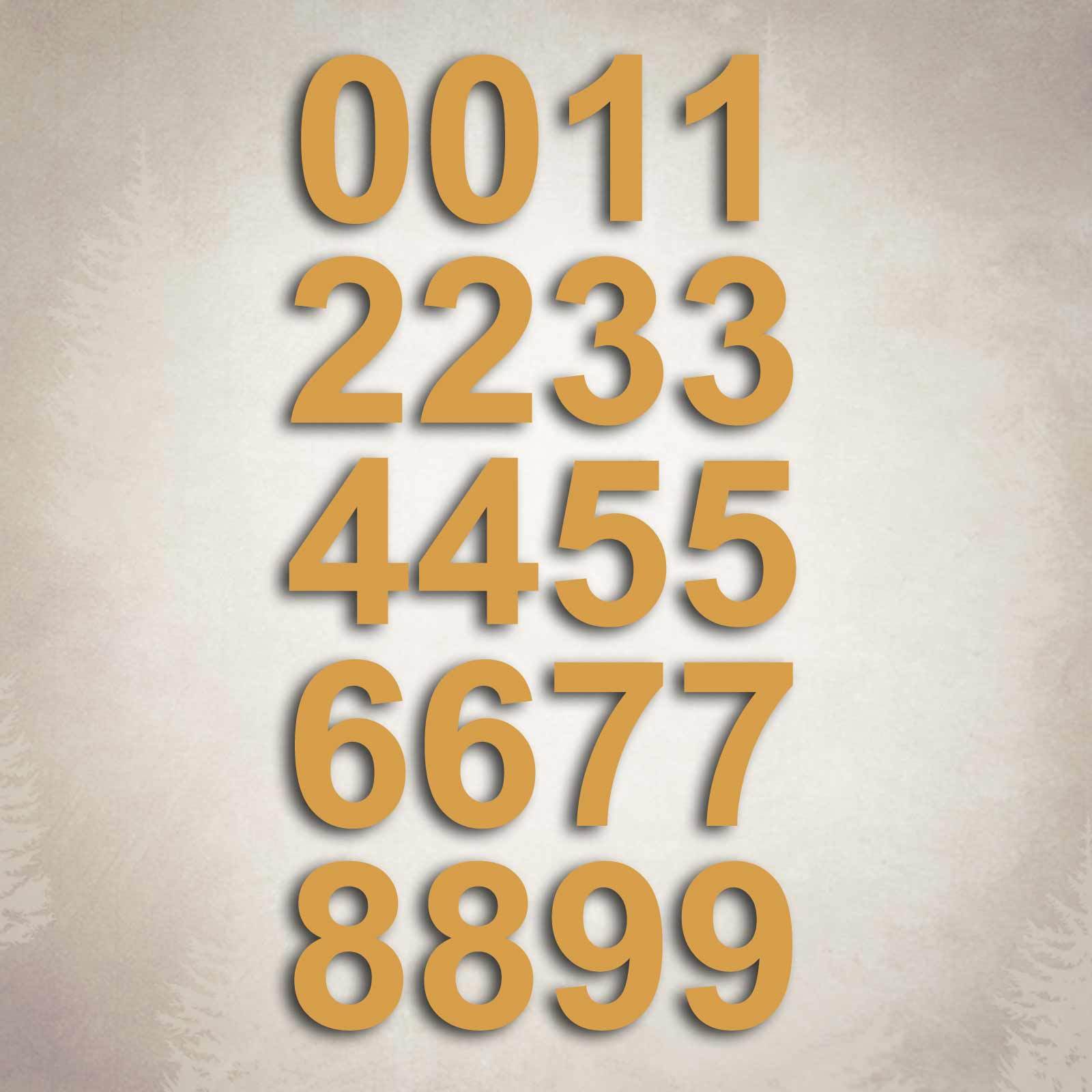 Gold Vinyl Custom Number Decal Sheet Mailbox Address Door Car Boat Sticker Kit