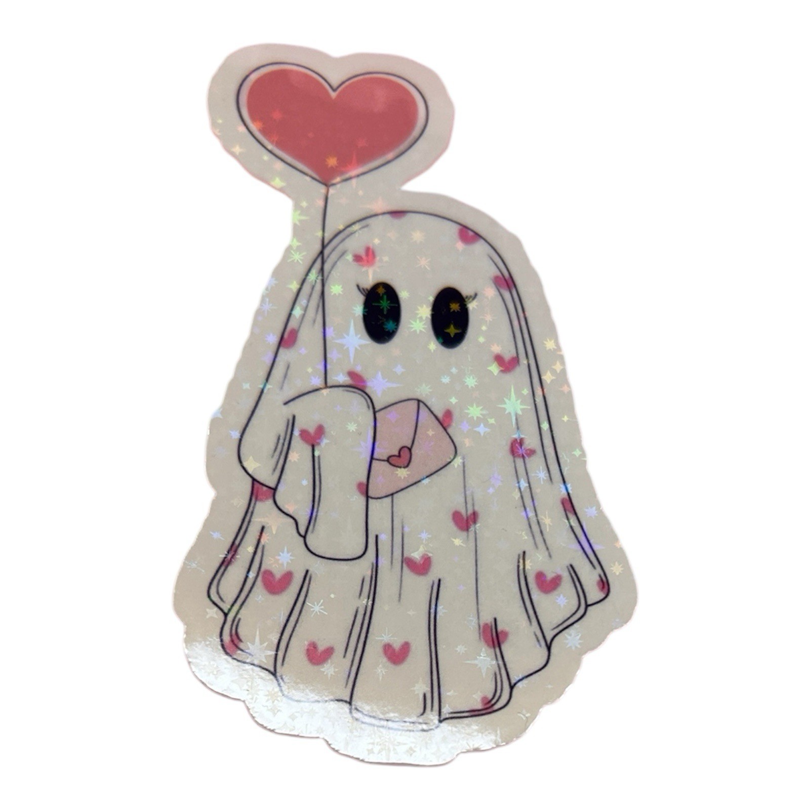 Cute Handmade Ghost Holograph Sticker
