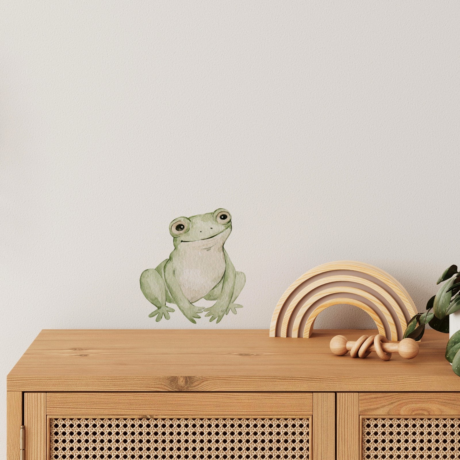 18" Frog Wall Decal, Forest Animal Wall Sticker, Woodland Kids Room Decor